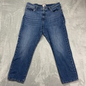 Lucky Brand 223 Straight Leg Jeans Mens 40x32 Blue Denim Authentic Faded Grunge